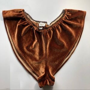 RUST VELVET TAP SHORTS SOLSTICE INTIMATES